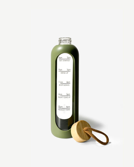 Pillar portable glass bottle