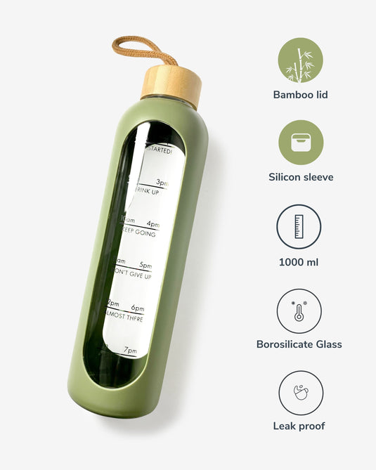 Pillar portable glass bottle